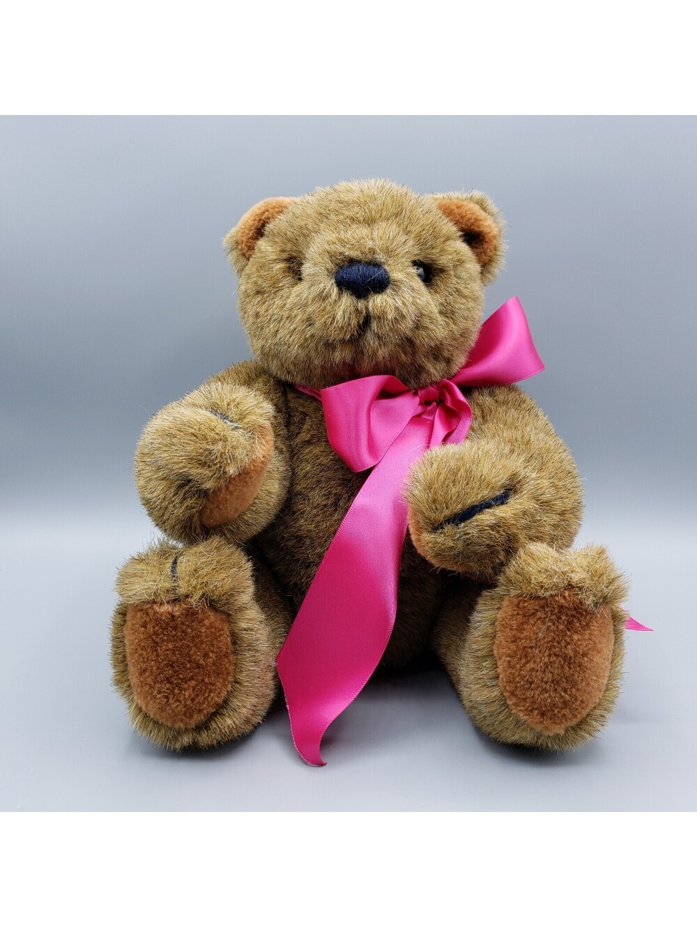 Gund Collector's Classic Ltd. Edition 12" Teddy Bear Jointed Bow Black Nose 1983